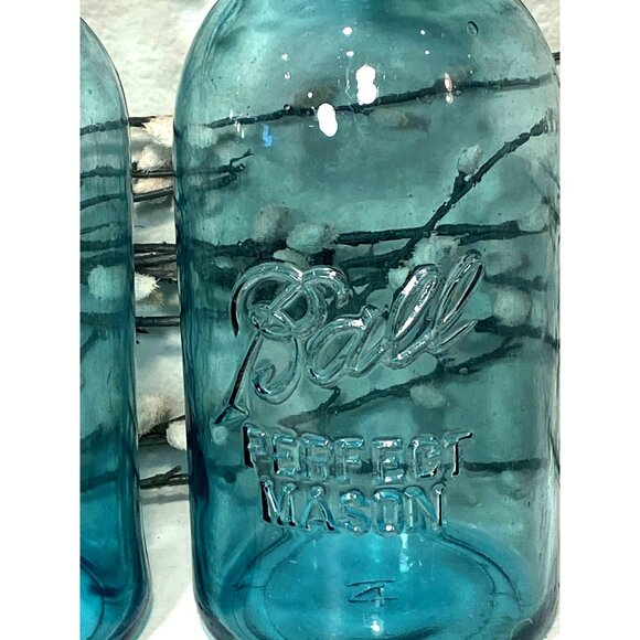 Blue Ball Perfect Mason Half Gallon Vintage Jar 4 W/Zinc Lid Insert/Single Jar - Picture 2 of 6